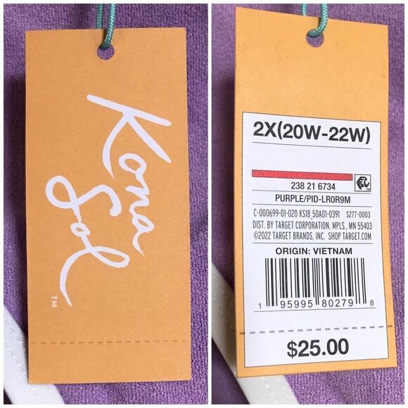 KONA SOL - NWT - L Sz 2X Terry-Textured High Waist, High Leg Bikini Bottoms - Picture 15 of 15